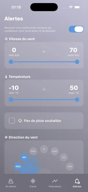 Capture d'écran 4 de l'app Hourtin Wind