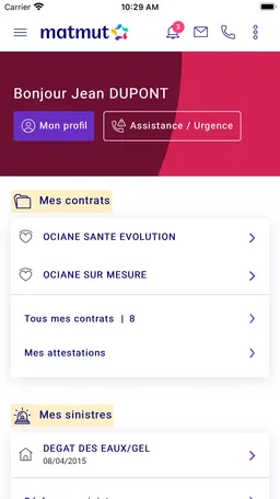 Capture d'écran 1 de l'app Ma Matmut