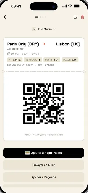Capture d'écran 2 de l'app TravelWallet